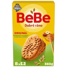 Opavia BeBe Dobré ráno oříškové s medem sušenky s 5 celozrnnými cereáliemi multibalení 360 g
