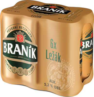 Braník Ležák plech multipack 6x0.5l