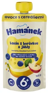 Hamánek Kapsička s jablkem, banánem, borůvkami a jáhly