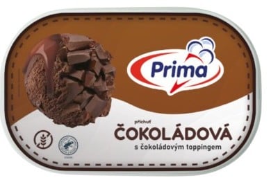Prima Čokoládová zmrzlina s čokoládovým toppingem