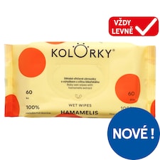 Kolorky Dětské vlhčené ubrousky s výtažkem z vilínu lékařského 60 ks