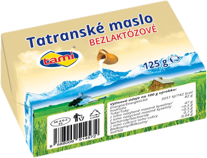 Tami Tatranské máslo bezlaktózové