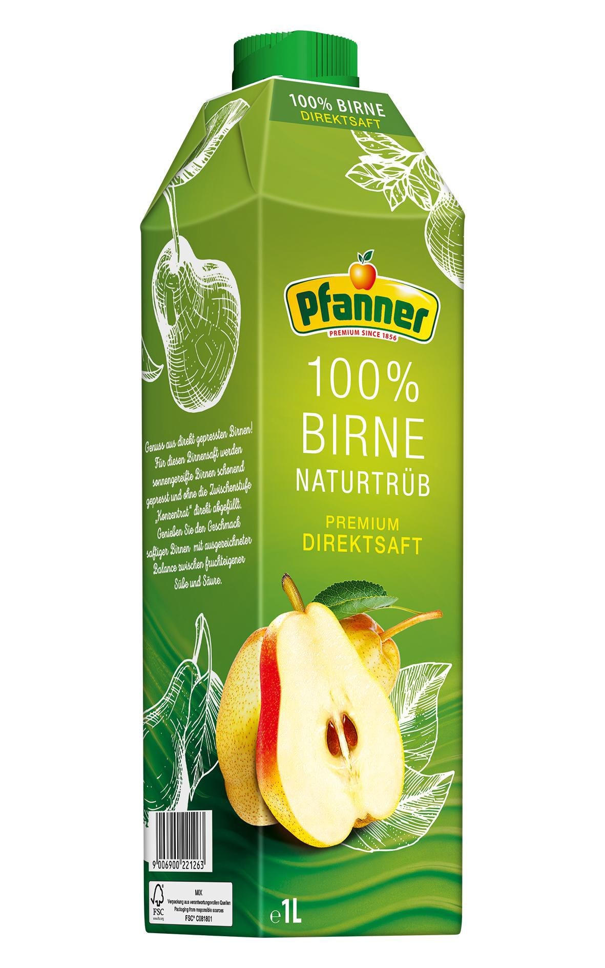 Pfanner Hruška přímolis. 100% 1L