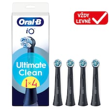 Oral-B iO Series Ultimate Clean Black, Originální Kartáčkové Hlavy, Vlákna CrissCross, 4
