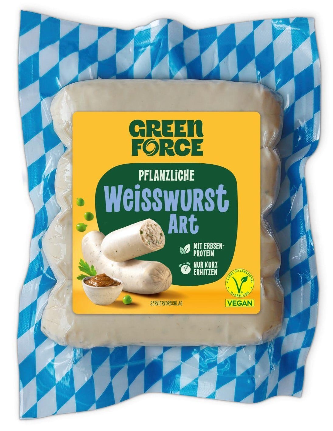 Green Force Alternativa bílé klobásy 4×50 g – vegan