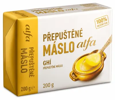 Přepuštěné máslo alfa