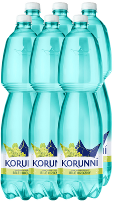 Korunní Bílé Hrozny jemně perlivá 6x1,5l