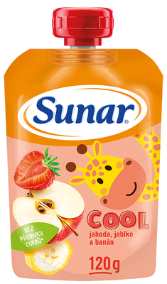 Sunar Cool ovocná kapsička jahoda, banán, jablko 12m+
