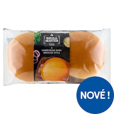 Grill Master Pšeničné hamburgerové bulky ve stylu briošek 4 x 81g (324g)