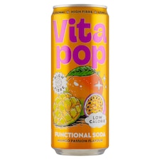 Vitapop Sycený nealkoholický nápoj s příchutí manga a mučenky 330ml