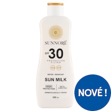 Sunnoré Opalovací voděodolné mléko s ochranným faktorem UVA a UVB SPF 30 200ml