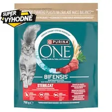 Purina ONE Bifensis Sterilised granule pro kočky hovězí 750g