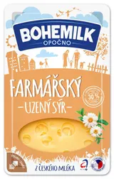 Bohemilk Farmářský sýr s oky uzený plátky