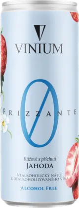 Vinium Nealko Frizzante růžové s příchutí jahoda plech