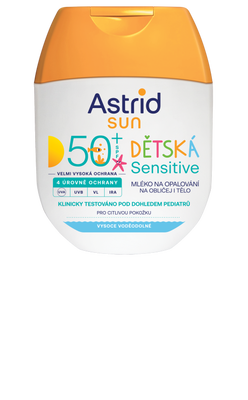 Astrid SUN Dětské mléko na opalování Sensitive OF 50+
