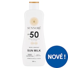 Sunnoré Opalovací voděodolné mléko s ochranným faktorem UVA a UVB SPF 50 200ml
