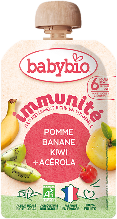 Babybio BIO Kapsička immunité jablko, banán, kiwi a acerola