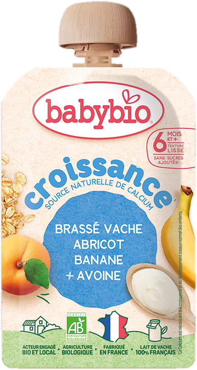 Babybio BIO Mléčná svačinka s meruňkou, banánem a ovesnými vločkami