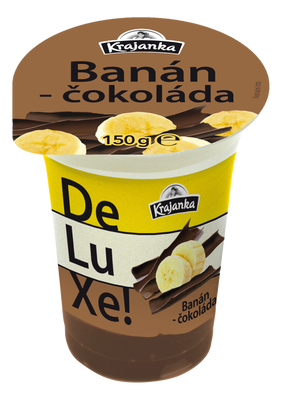 Krajanka DeLuXe smetanový jogurt 7,5% banán-čokoláda