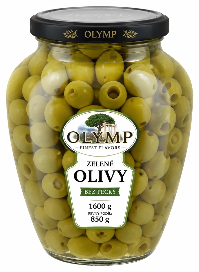 OLYMP Zelené olivy bez pecky