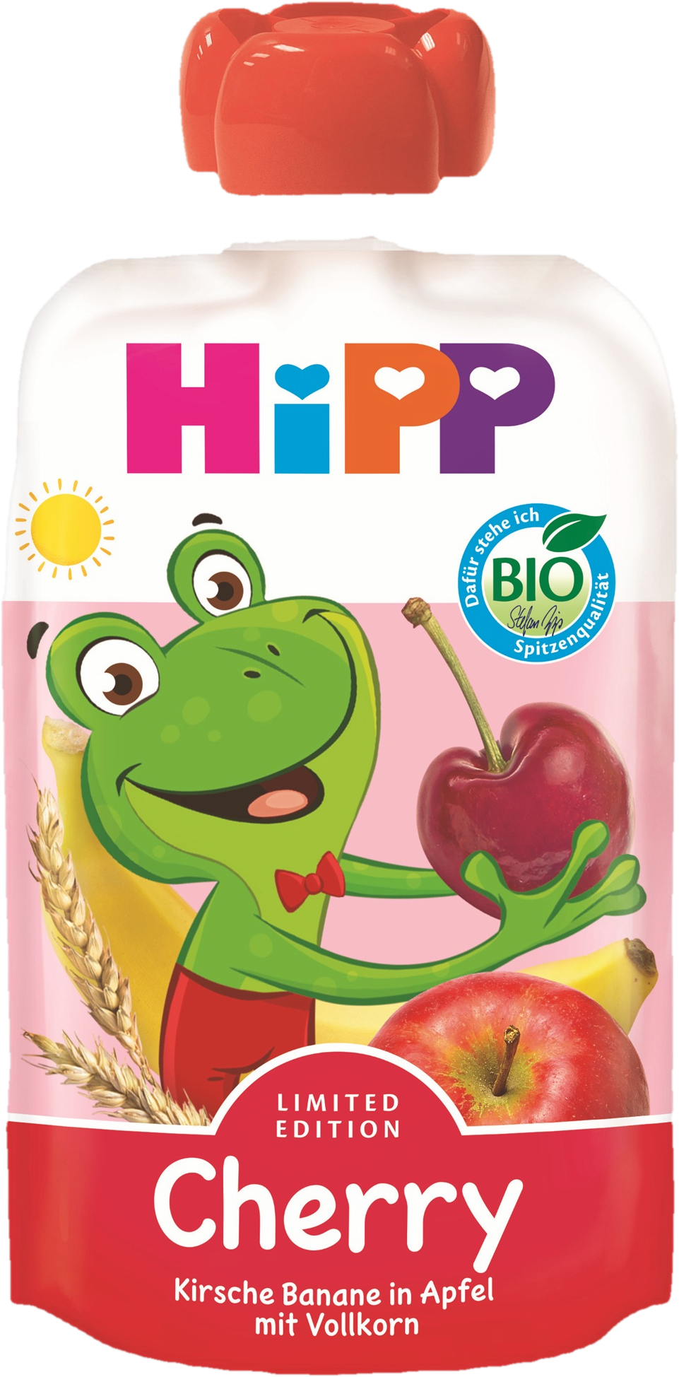 HiPP BIO Kapsička jablko, banán, višeň, špalda