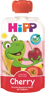 HiPP BIO Kapsička jablko, banán, višeň, špalda
