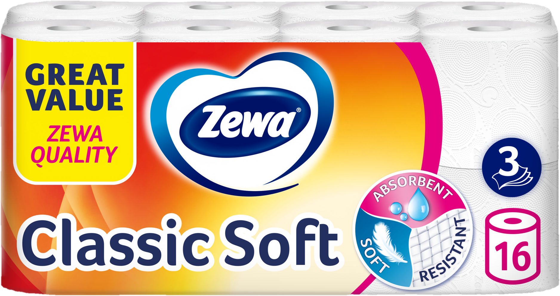 Zewa Classic Soft toaletní papír 3vrstvý, 16 ks