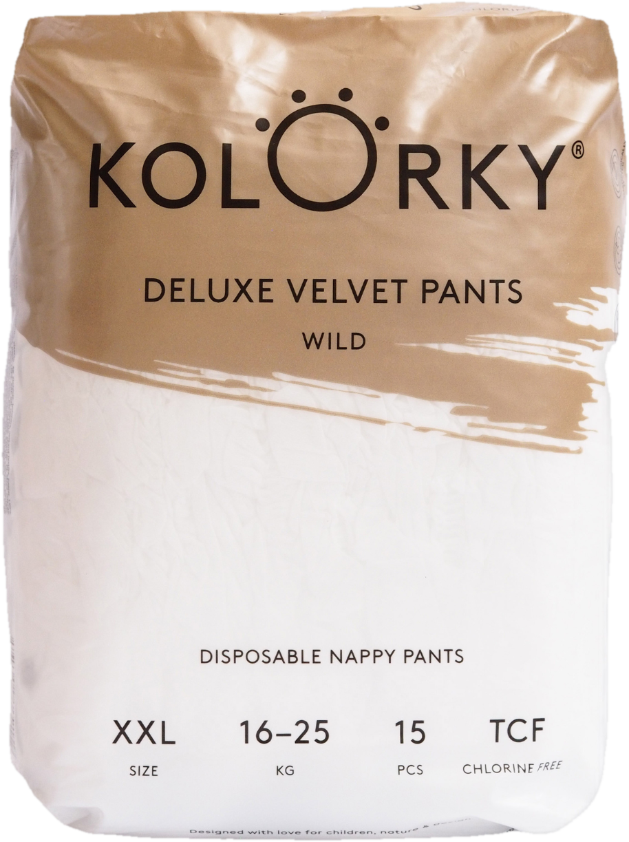 Kolorky EKO Jednorázové plenkové kalhotky deluxe velvet XXL wild (16–25 kg)