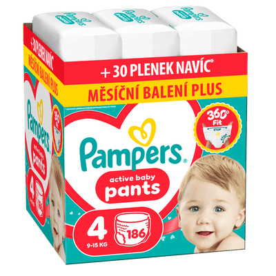 Pampers Plenkové kalhotky, vel. 4 (9-15 kg)