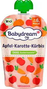 Babydream BIO Pyré jablko, dýně a mrkev