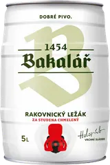 Bakalář Rakovnický ležák světlý za studena chmelený soudek