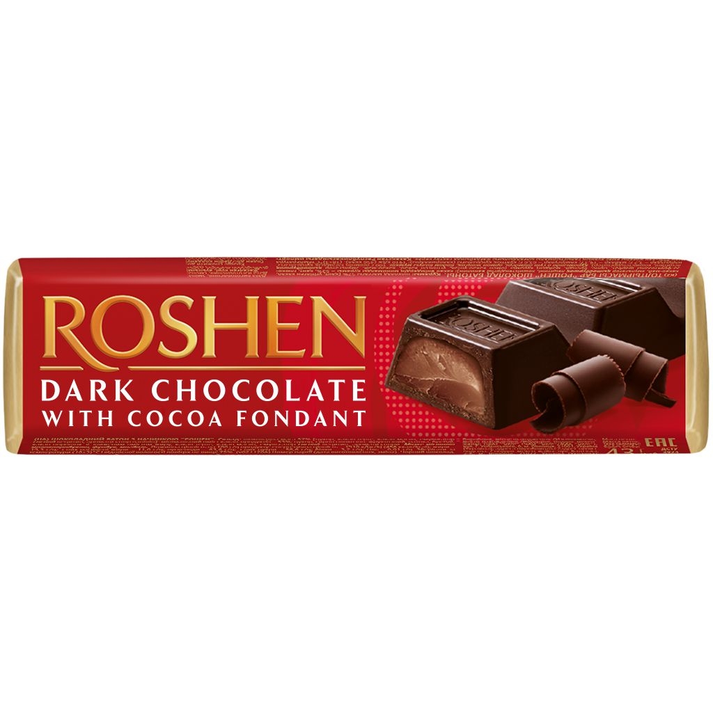 Roshen Tyčinka s hořkou čokoládou s kakaem 43g