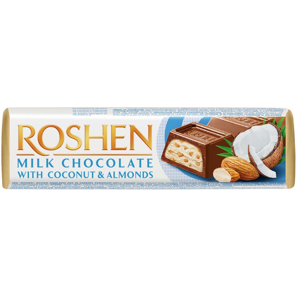 Roshen Tyčinka s kousky mandlí a kokosu 38g