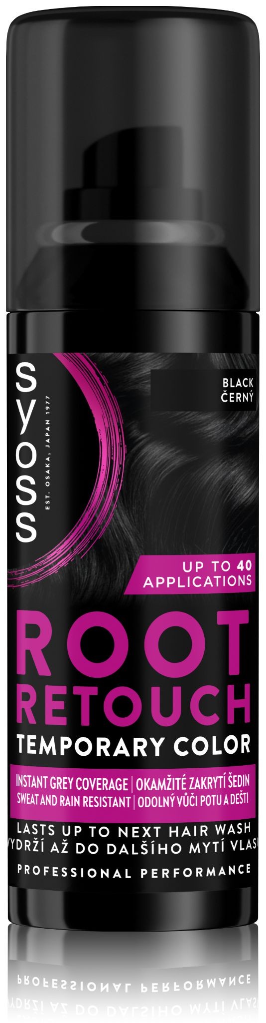 Syoss Root Retouch Korektor odrostlých vlasů Černý 120ml