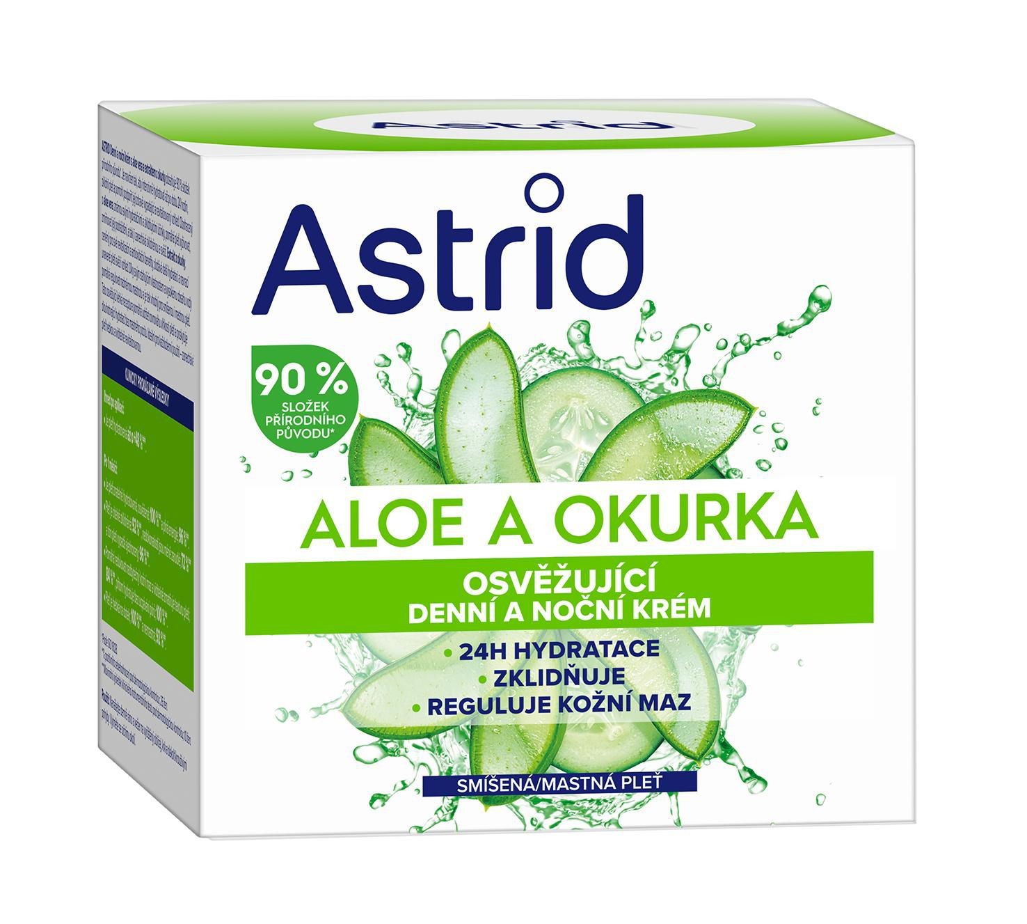 Astrid Aloe Vera denní a noční krém pro normální a smíšenou pleť 50ml