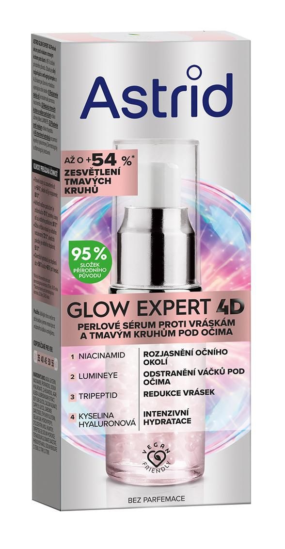 Astrid Glow Expert Perlové sérum proti vráskám a tmavým kruhům pod očima 15ml