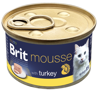 Brit Premium by Nature Cat Can with Turkey, pro kočky