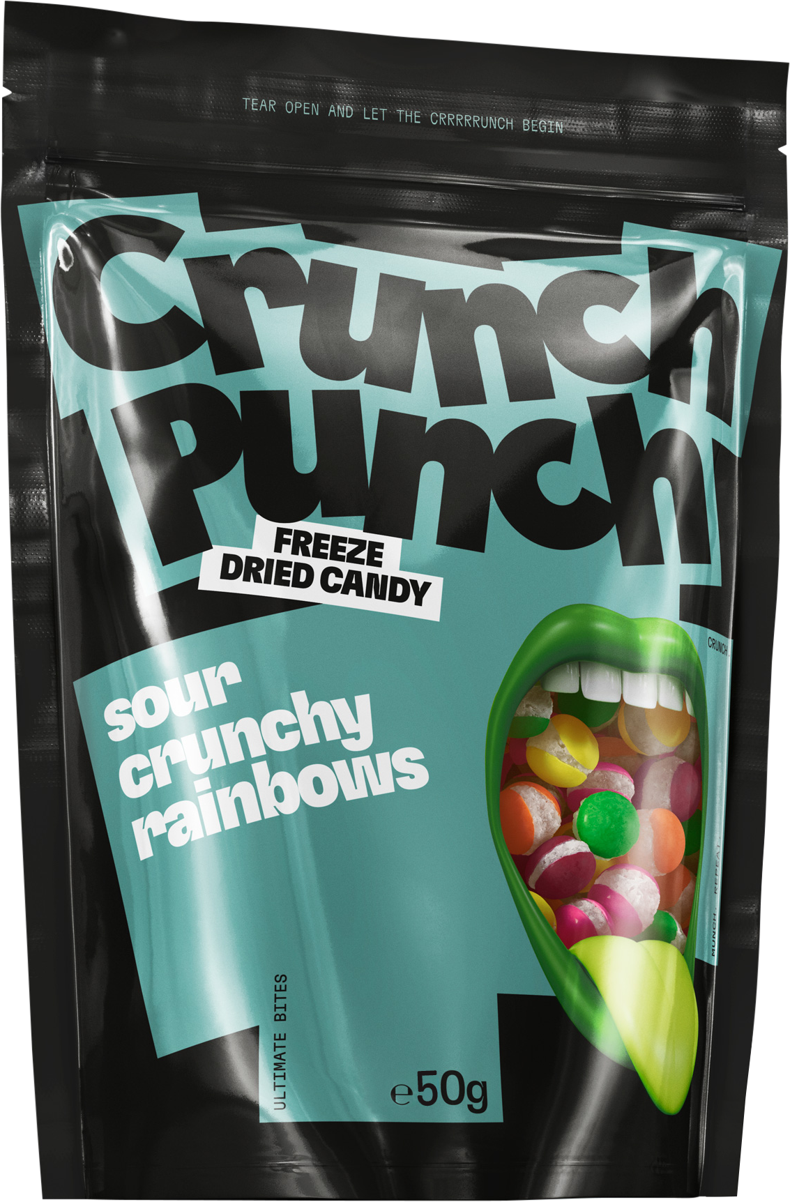 Crunch Punch Crunchy rainbows mrazem sušené bonbóny kyselé