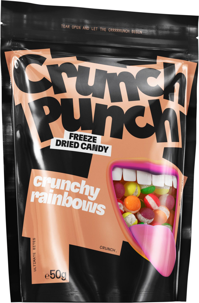 Crunch Punch Crunchy rainbows mrazem sušené bonbóny