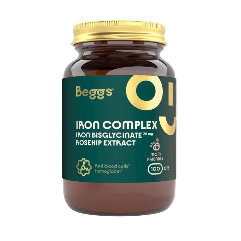 Beggs Iron bisglyc.20mg rosehip extract cps.100