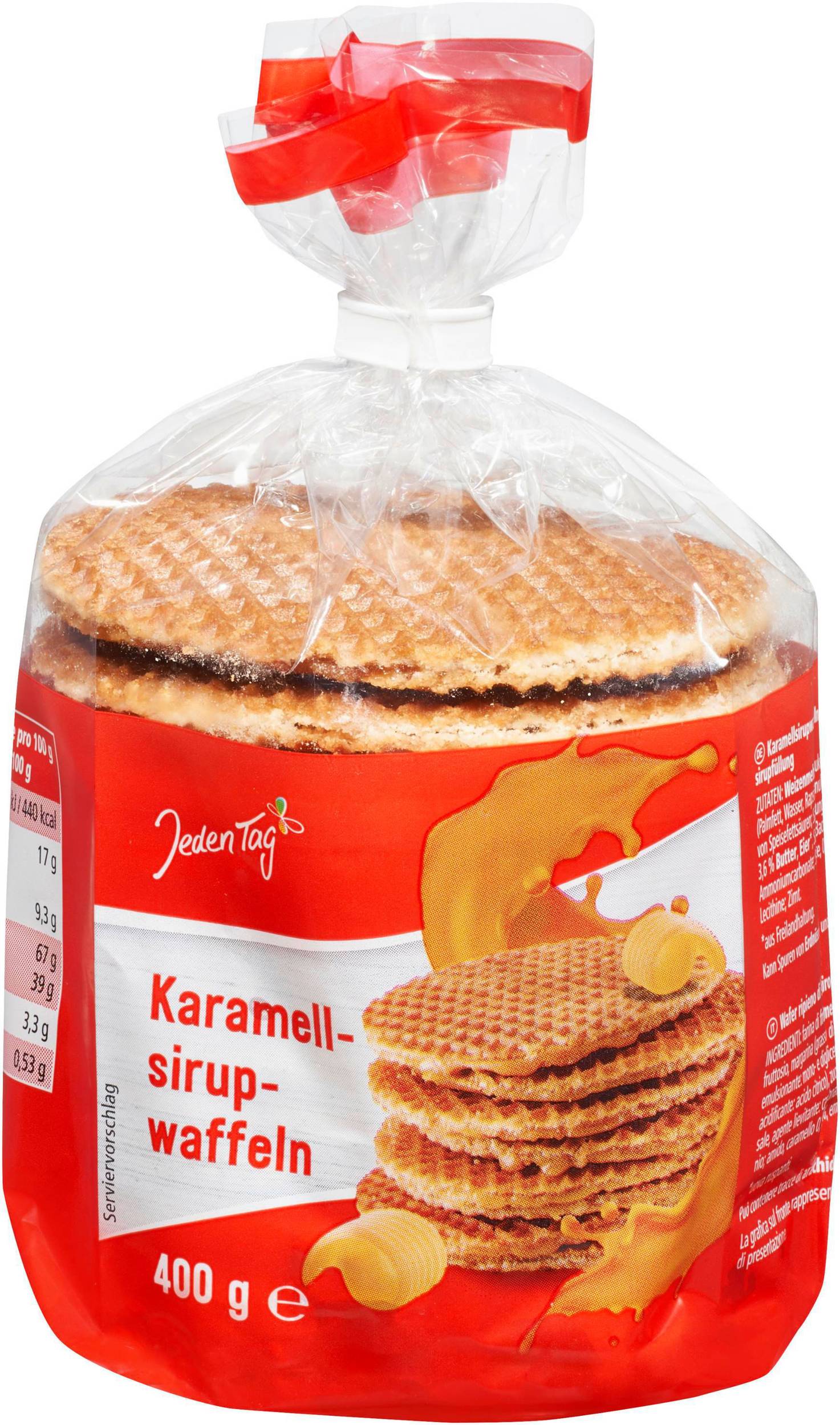 Jeden Tag vafle s karamelovým sirupem 400g