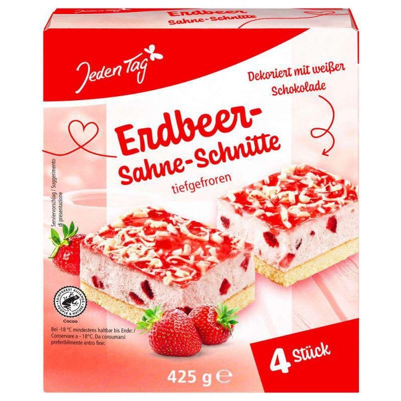 Jeden Tag řezy s náplní smetanovo-jahodovou 425g