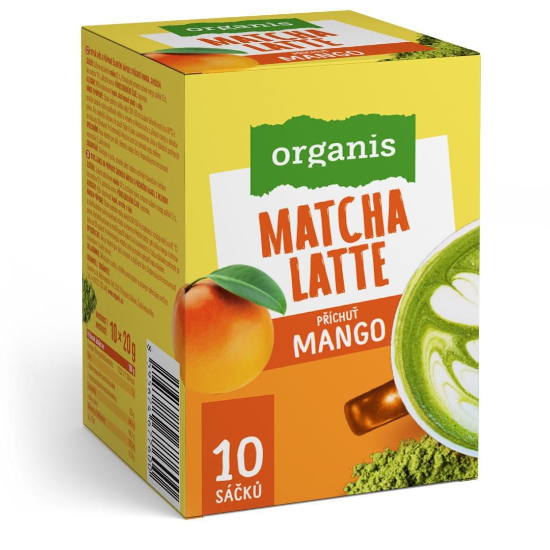 Organis Matcha Latte mango 10 x 20 g