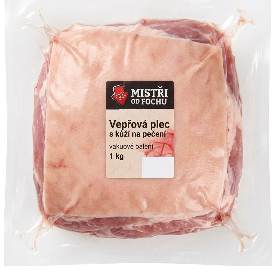 Vepřová plec s kůží na pečení vakuové balení