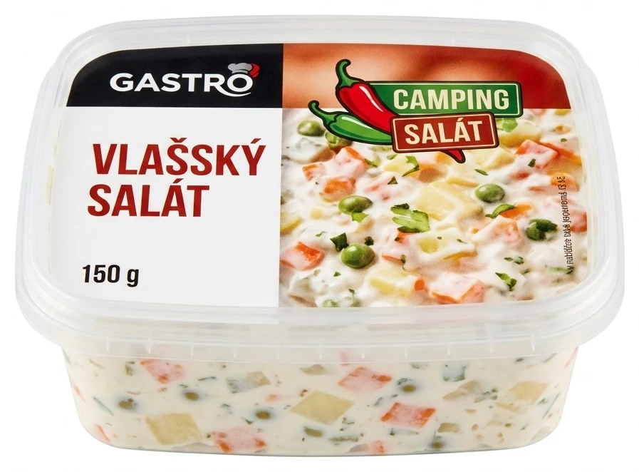 Salát vlašský, camping