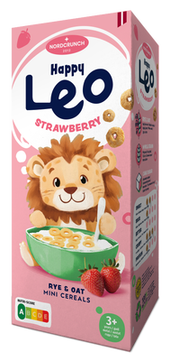 NordCrunch Happy Leo Cereální kroužky s jahodami