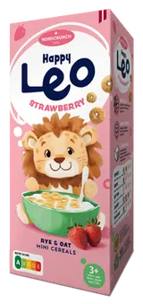 NordCrunch Happy Leo Cereální kroužky s jahodami