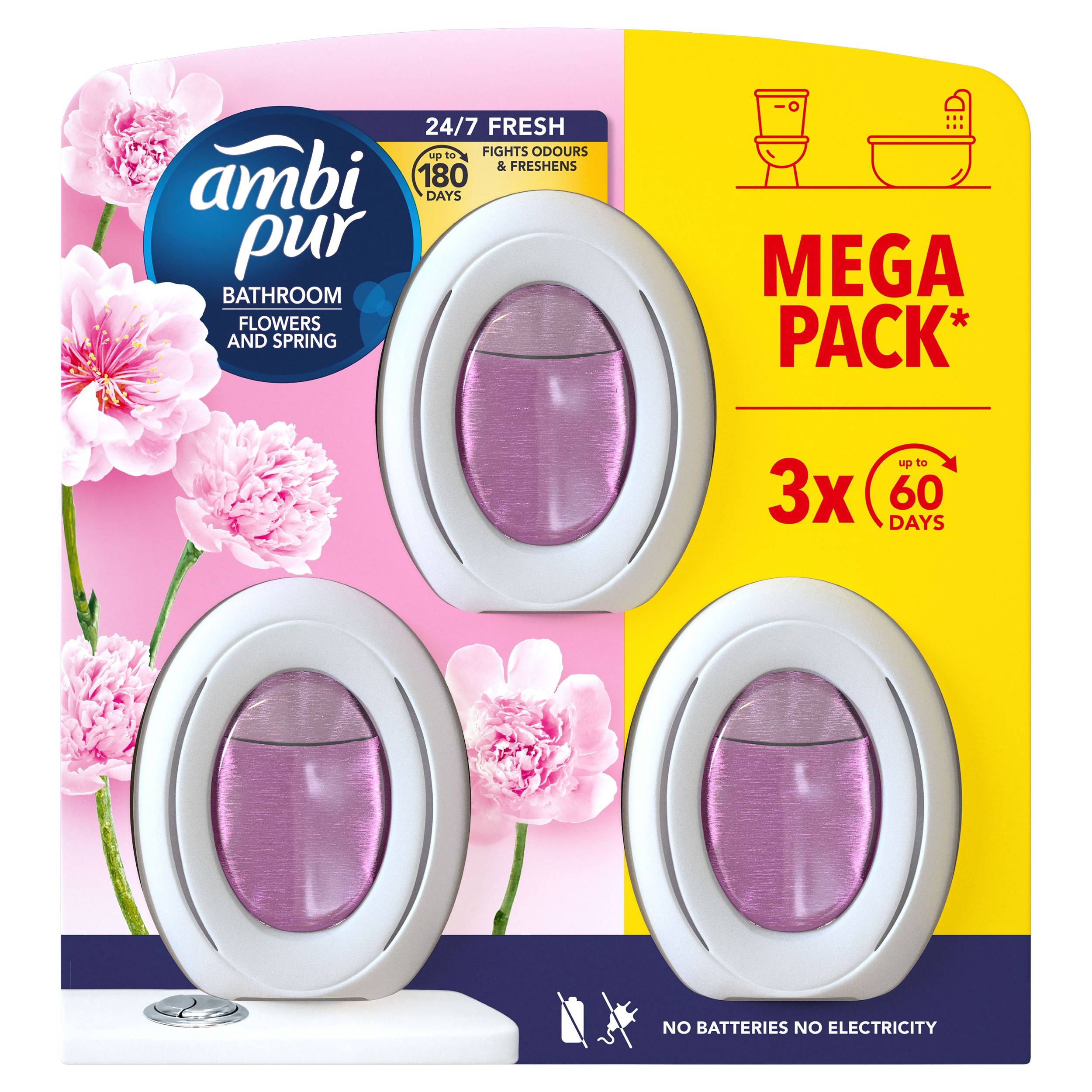Ambi Pur Koupelna Membr osvěžovač Flower 24ML 1ks