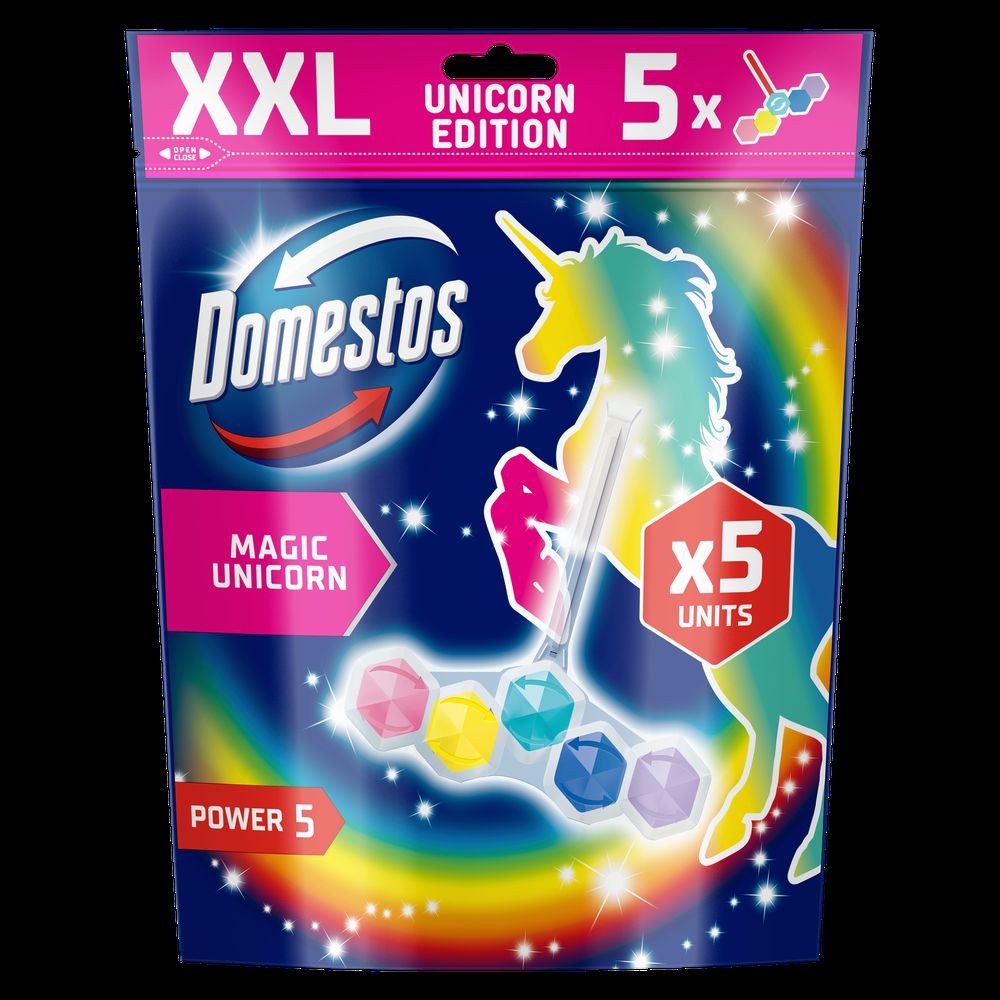 Domestos Power 5 Unicorn WC blok 5x50g