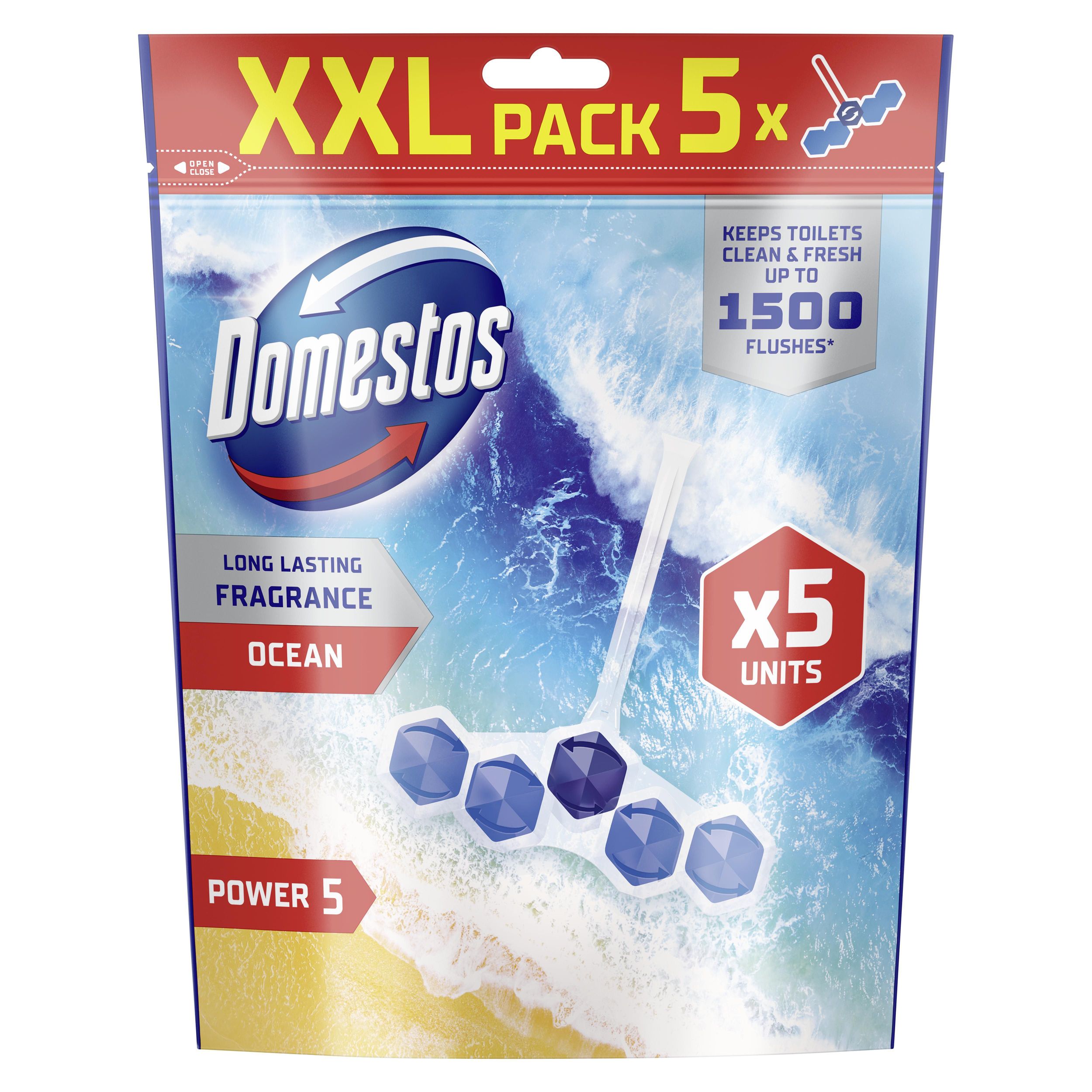 Domestos Power 5 Ocean WC blok 5x50g